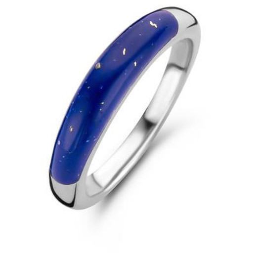 Anillo Ti Sento De Plata Con Lapisl Zuli Azul Bl Material