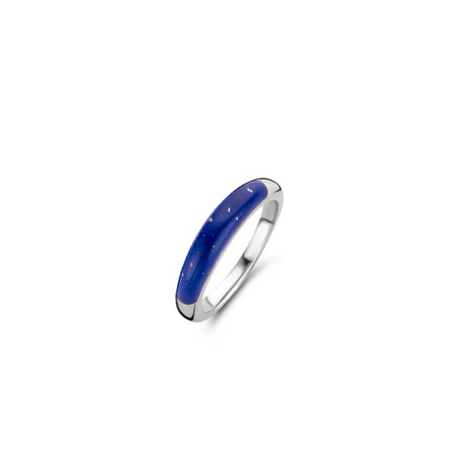 Anillo Ti Sento De Plata Con Lapisl Zuli Azul Bl Material