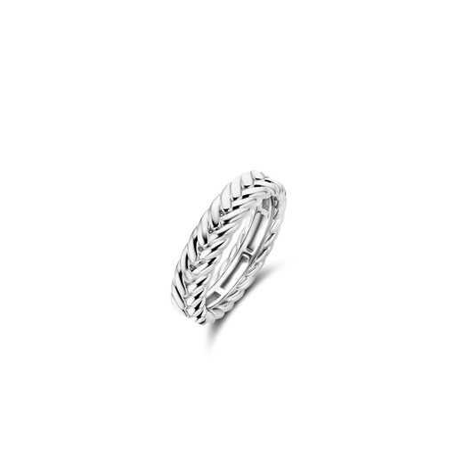 Anillo TI SENTO Plata Trenzado 12263SI 54 Joyeria Saterra Joyas Y