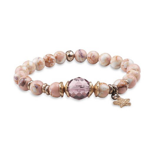 Pulsera PLATADEPALO De Bronce Y Agata Rosa WB306X T M Joyeria