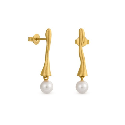 Pendientes JOIDART dorados ECLAT blanco. J3404AR020000