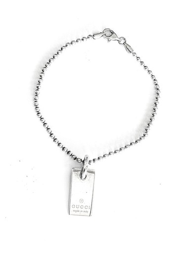 Pulsera GUCCI plata con placa. PP2G