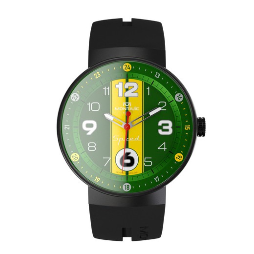 Reloj MONTJUÏC Special Verde Amarillo PVD. MJ1.1108.B