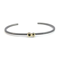 Anillo MIQUEL SARDÀ de plata, oro y diamante. 25027