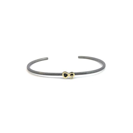 Anillo MIQUEL SARDÀ de plata, oro y diamante. 25027