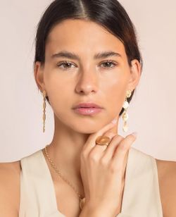 Anillo IPPOCAMPO plata bañada oval. IPEL27