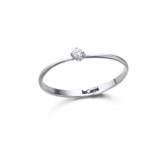 Anillo LECARRÉ de oro blanco y brillante GA008OB T/11