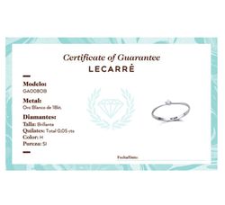 Anillo LECARRÉ de oro blanco y brillante GA008OB T/11