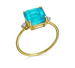Anillo LECARRE Oro y TOPACIO SWISS. GA143OA-13