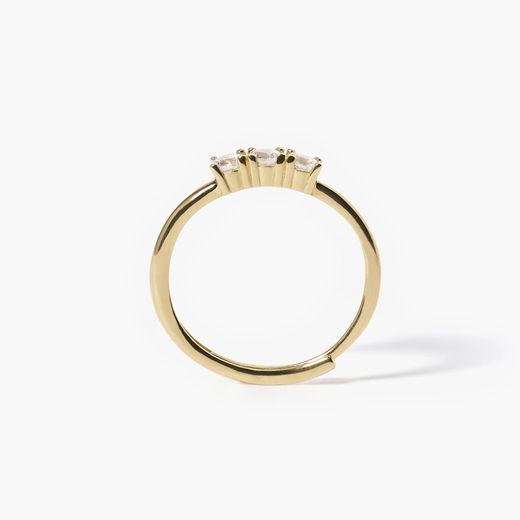 Anillo MABINA 3-Chic de plata bañada en oro. 523252