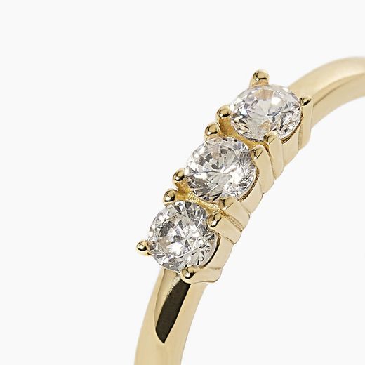 Anillo MABINA 3-Chic de plata bañada en oro. 523252
