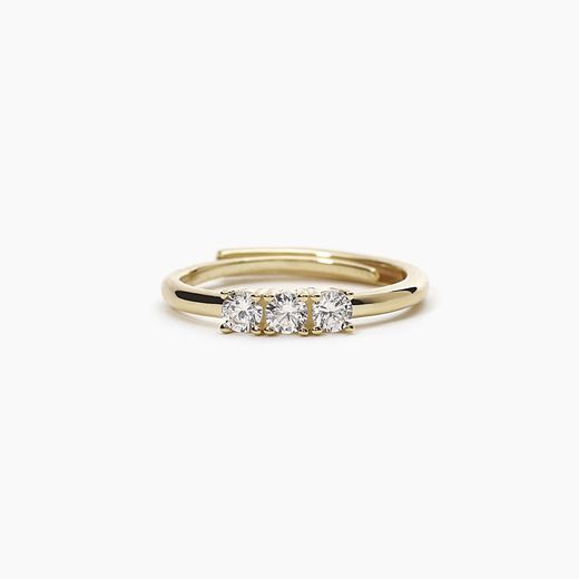 Anillo MABINA 3-Chic de plata bañada en oro. 523252