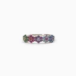 Anillo MABINA Flor de plata. 523246
