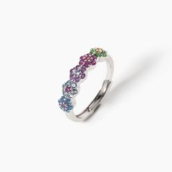 Anillo MABINA Flor de plata. 523246