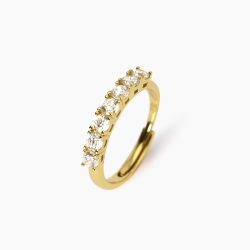 Anillo MABINA Seventies de plata bañada en oro. 523458