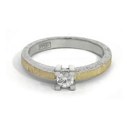 Anillo MIQUEL SARDÀ de plata, oro y diamante. 25432