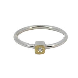 Anillo MIQUEL SARDÀ de plata, oro y diamante. T/14. 25112