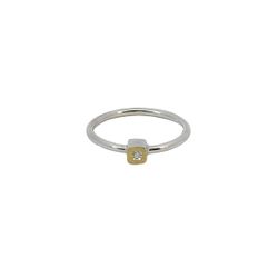 Anillo MIQUEL SARDÀ de plata, oro y diamante. T/14. 25112