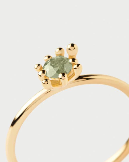 Anillo PDPAOLA GREEN FLEUR. AN01-C91-12
