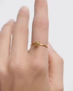 Anillo PDPAOLA GREEN FLEUR. AN01-C91-12