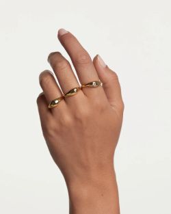 3 Anillos PDPAOLA SUGAR Plata chapada y circonita AN01-994-14