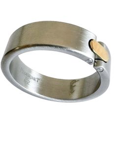 Anillo PEQUIGNET tipo alianza acero-oro Moorea. 31203