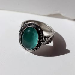 Anillo PLATADEPALO Mujer Meikai de plata 925 y piedra azul turquesa. WR156X T/16