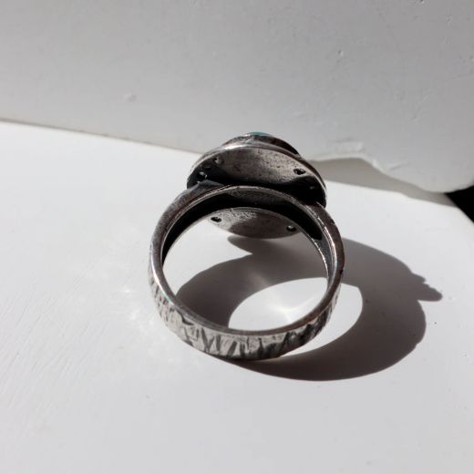 Anillo PLATADEPALO Mujer Meikai de plata 925 y piedra azul turquesa. WR156X T/16