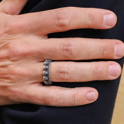 Anillo PLATADEPALO Unisex Calavera Briciae. R64 T/22