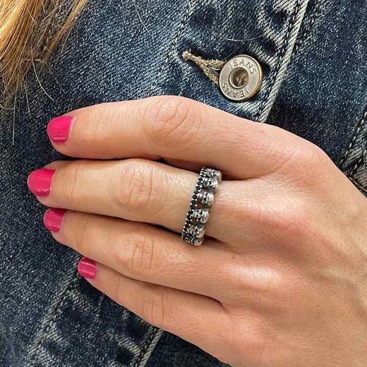 Anillo PLATADEPALO Unisex Calavera Briciae. R64 T/22