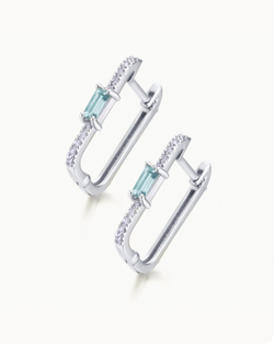 Aros LECARRÉ Blue vibes Topacios & Diamantes