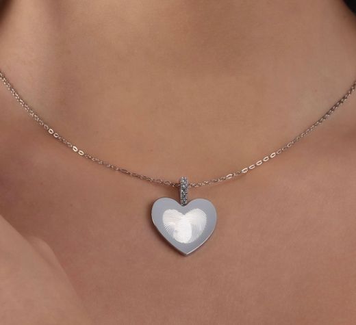 Collar AMEN-EMOTION acero con corazón y esmalte. EMACCLCUB3