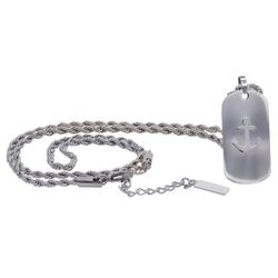 Collar AMEN-EMOTION acero con corazón y esmalte. EMACCLTAANB