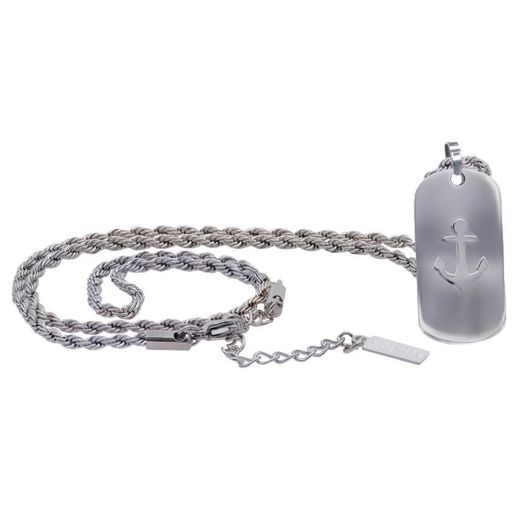 Collar AMEN-EMOTION acero con corazón y esmalte. EMACCLTAANB