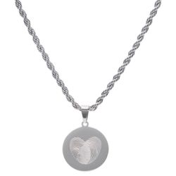 Collar AMEN-EMOTION acero con corazón y esmalte. EMACCLTOB3