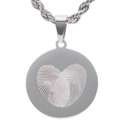 Collar AMEN-EMOTION acero con corazón y esmalte. EMACCLTOB3