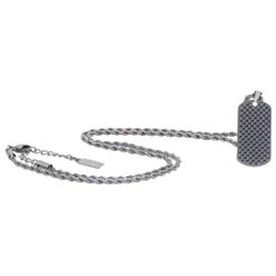 Collar AMEN-EMOTION acero con placa en negro hombre. EMACCLTACAB