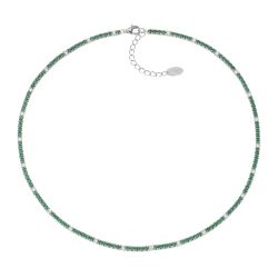 Collar AMEN Tennis Mania circonitas verdes y blancas. CLT2BVEB