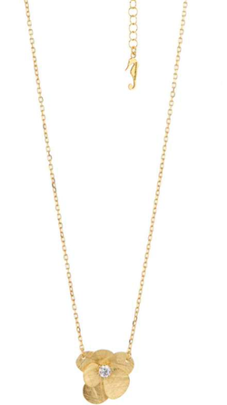 Collar IPPOCAMPO de plata colgante flor. IPCR135