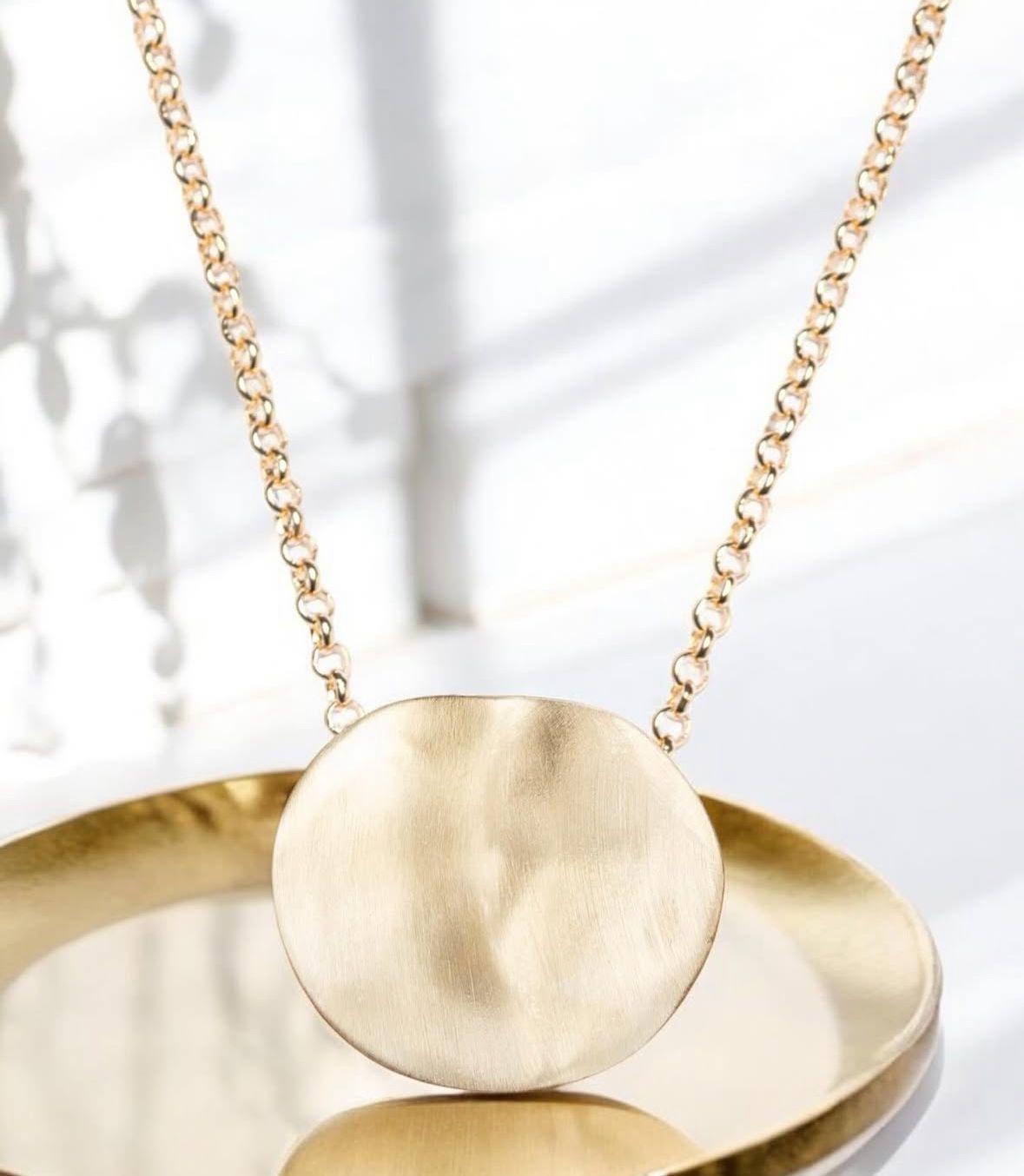 Collar IPPOCAMPO plancha oval plata bañada en oro  IPEL77