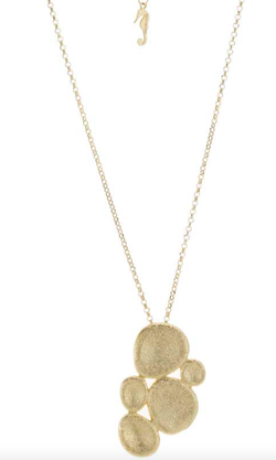 Collar IPPOCAMPO plata bañada con destellos de luz. IPEL308