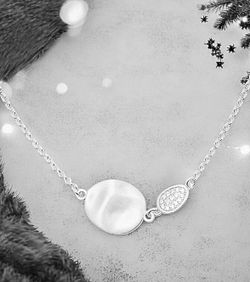 Collar IPPOCAMPO plata plancha mate y circonitas. IPEL103