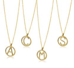 Collar LECARRÉ de oro inicial M. GD102OA-M