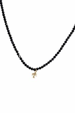 Collar SATERRA espinela y palmera de oro.