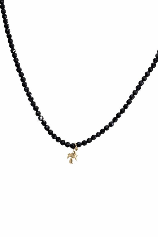 Collar SATERRA espinela y palmera de oro.