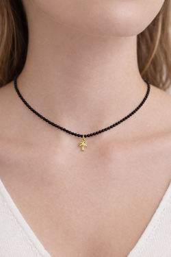 Collar SATERRA espinela y palmera de oro.