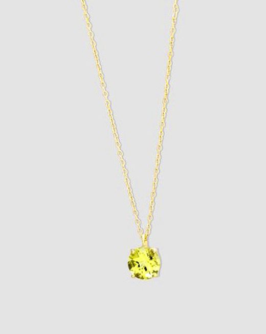 Collar SATERRA oro amarillo con peridoto.