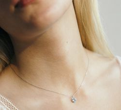 Gargantilla LECARRE Ocean Oro Blanco Brillantes y Topacio Azul. GD114OB-00