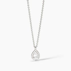 Gargantilla MABINA de plata y colgante de gota. 553662