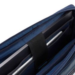 Maletín PIQUADRO de poliéster y cuero azul.CA5849W115/BLU